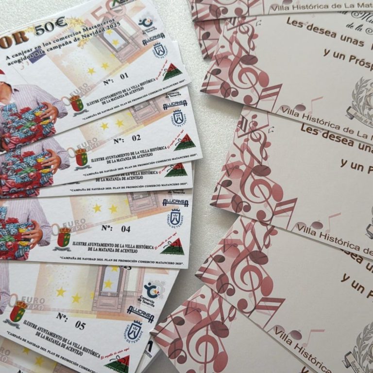 Tarjetón Vale regalo y felicitación Navideña